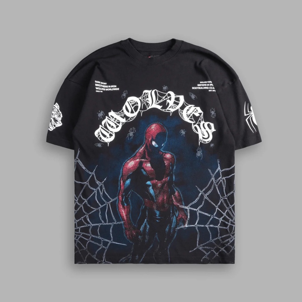 Darc Sport SPIDER-MAN ENERGY "PREMIUM" OVERSIZED TEE IN BLACK